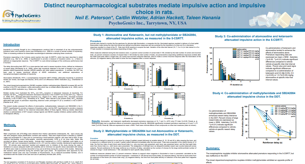 Distinct neuropharmacological substrates mediate impulsive action and impulsive choice in rats.